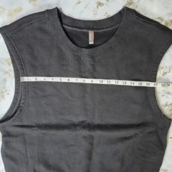 Free People Movement Sweatshirt Tank Pockets Oversized Small Black Logo NEW - Picture 10 of 13